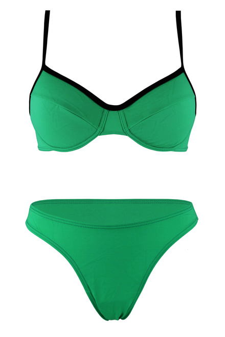Liduš dámske dvojdielne plavky bez výstuže zelená veľkosť: L