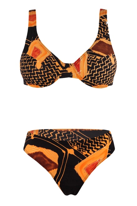 Terka dvojdielne plavky nevystužené lacno oranžová veľkosť: M