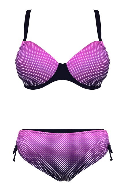 Lilian dámske dvojdielne plavky výstuž S1161 fialová veľkosť: 5XL