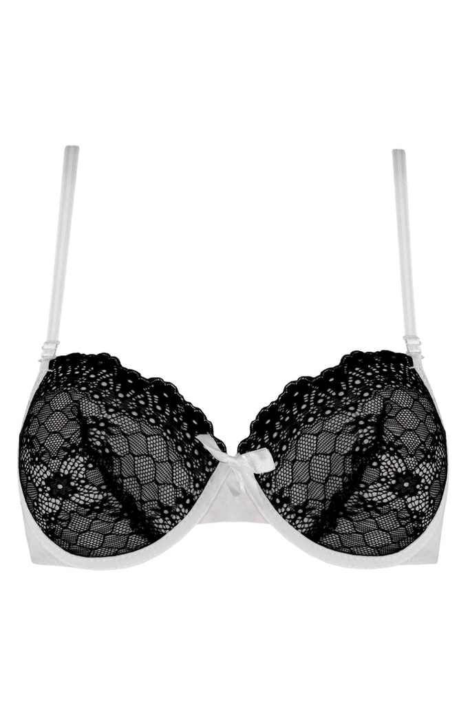 Austin WD vystužená podprsenka s čiernou čipkou Austin WD vystužená podprsenka s čiernou čipkou