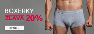 20% zľava na pánské boxerky