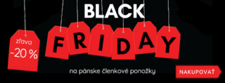 Black Friday - Zľava 20 % na pánske členkové ponožky